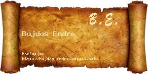 Bujdos Endre névjegykártya